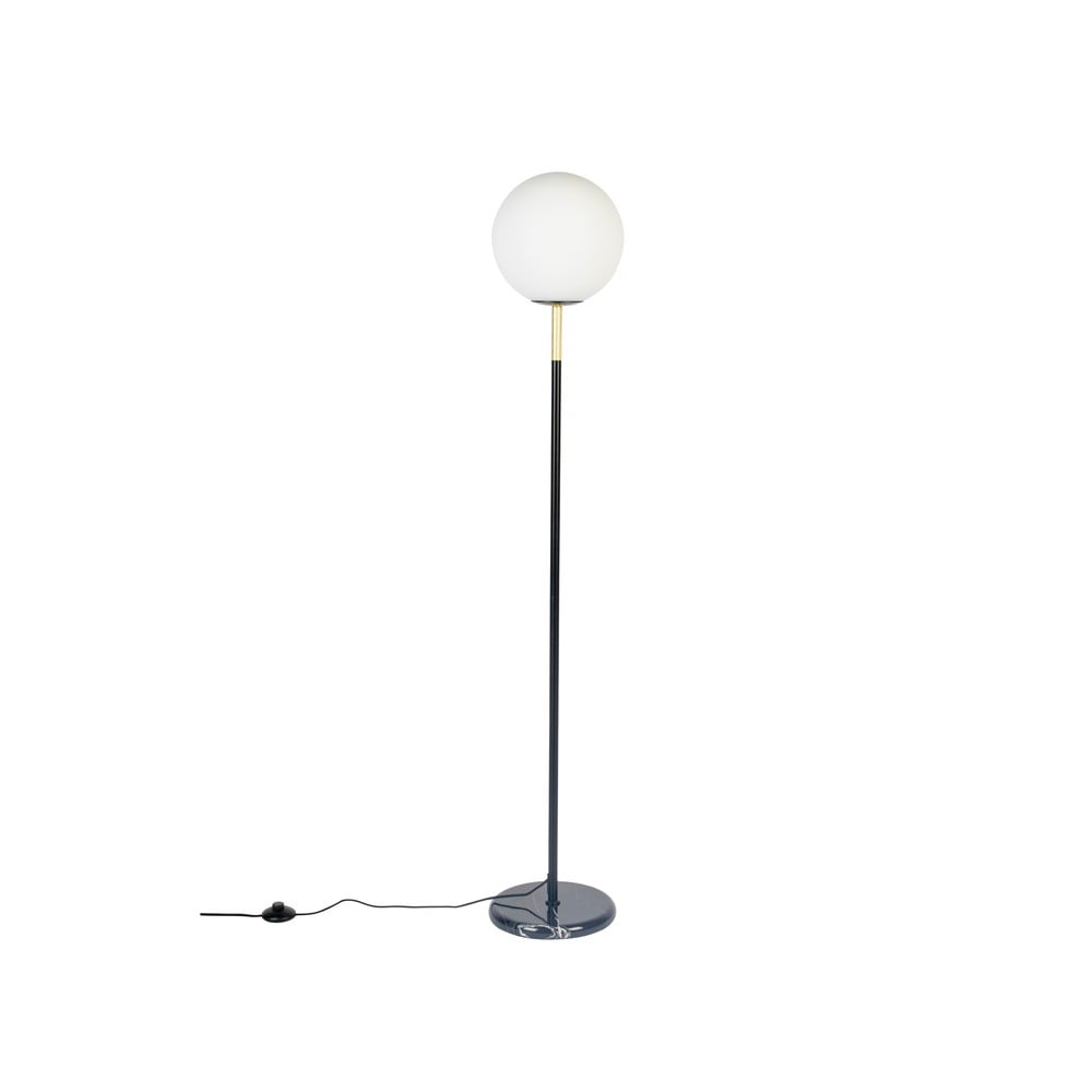 Fekete-fehér állólámpa üveg búrával (magasság 145 cm) Orion – Zuiver