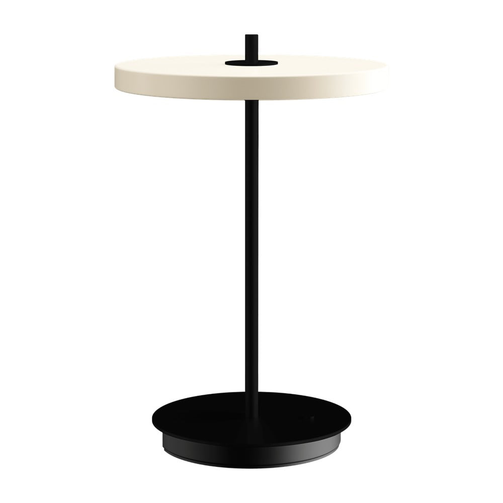 Fekete-fehér fém LED asztali lámpa fém búrával (magasság 31 cm) Asteria Move – UMAGE
