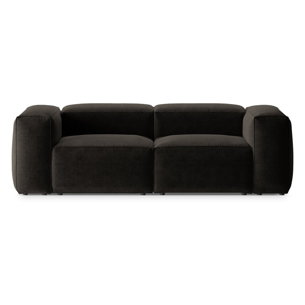 Fekete kanapé 224 cm Bergano – Cosmopolitan Design