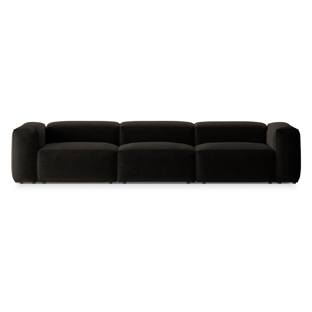 Fekete kanapé 364 cm Bergano – Cosmopolitan Design