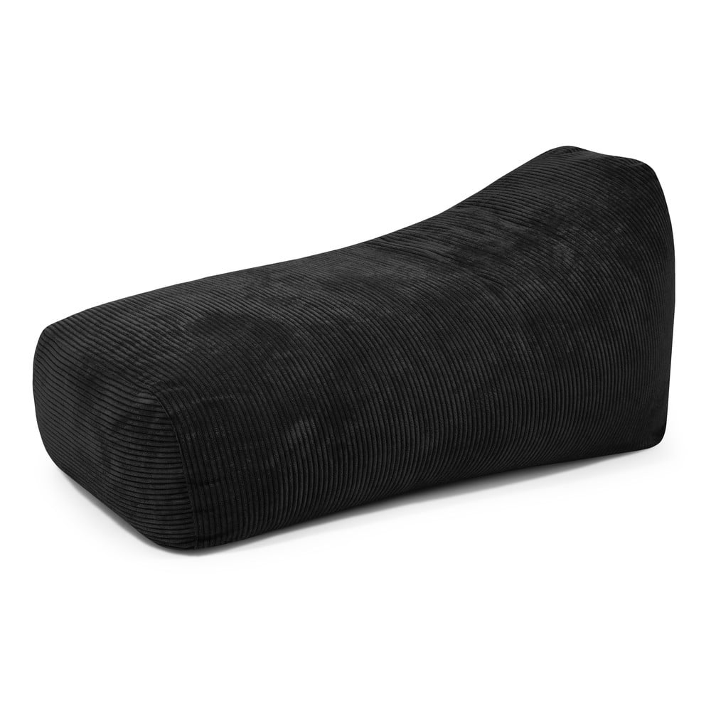 Fekete kordbársony babzsákfotel Snug Long 140 – SLOWDOWN