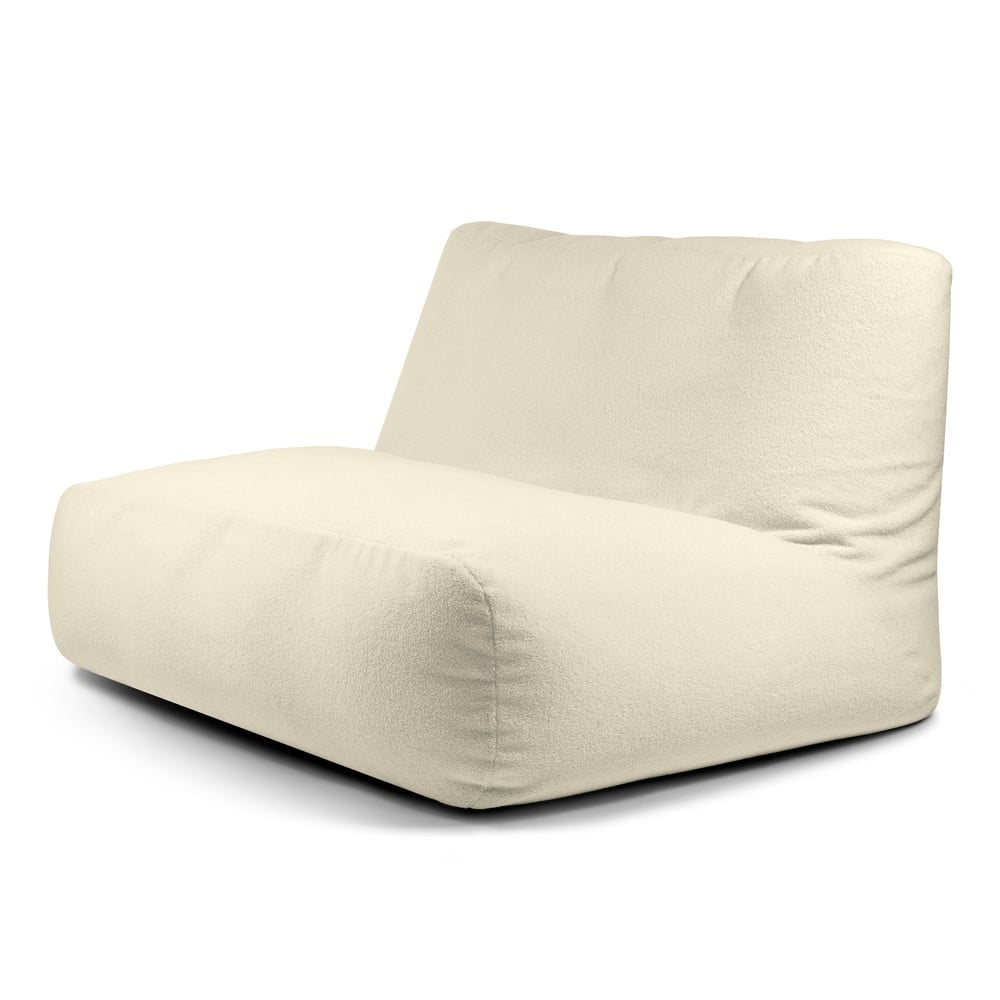 Krémszínű buklé babzsákfotel Sofa Tube – SLOWDOWN