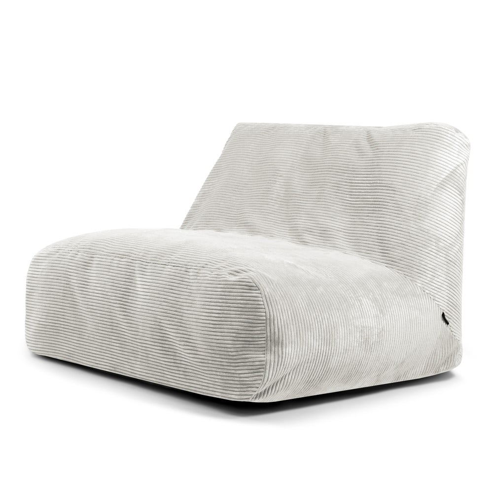Krémszínű kordbársony babzsákfotel Sofa Tube – SLOWDOWN
