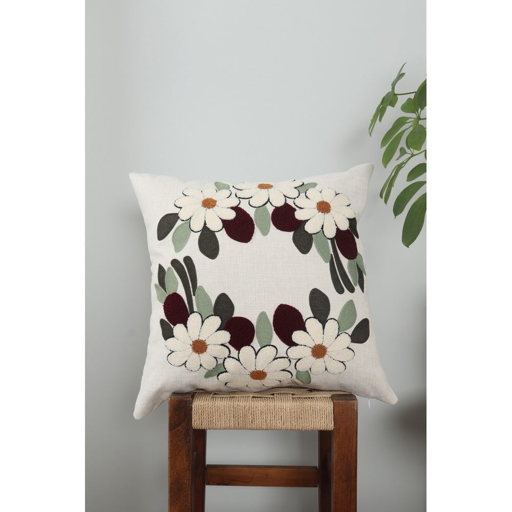 Len párnahuzat 43x43 cm Papatya – Mioli Decor