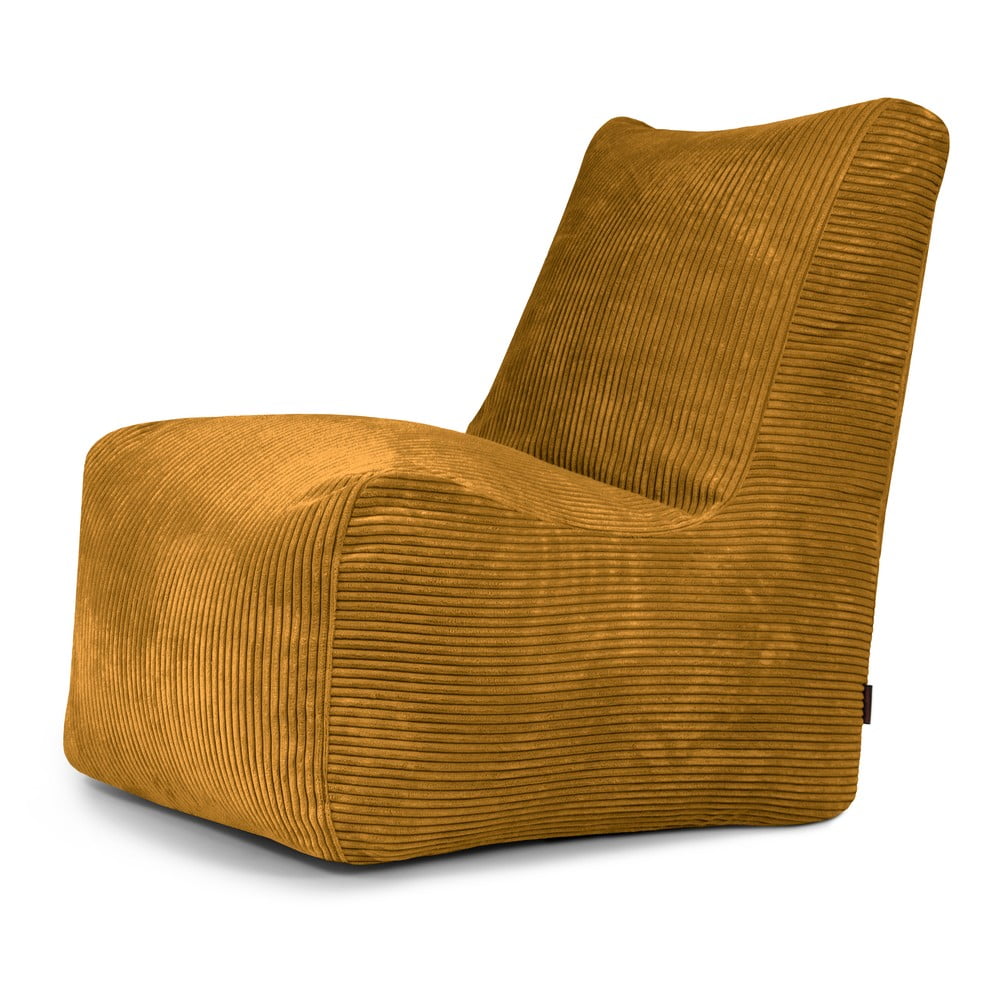 Mustársárga kordbársony babzsákfotel Seat Lounge – SLOWDOWN