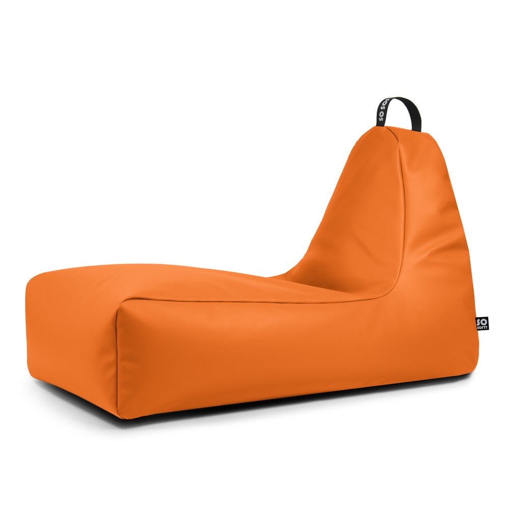 Narancssárga bőrutánzat babzsákfotel Chill XXL – So Soft?