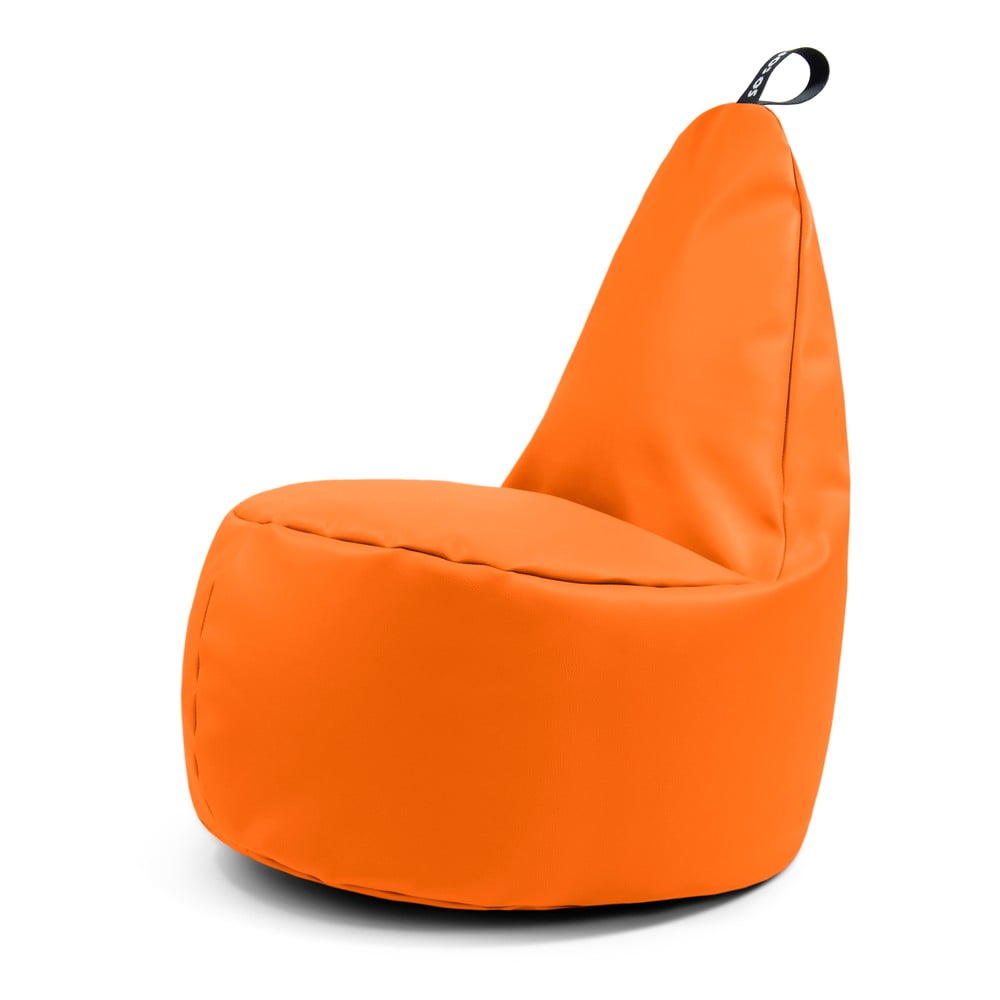 Narancssárga bőrutánzat babzsákfotel Lull XL – So Soft?