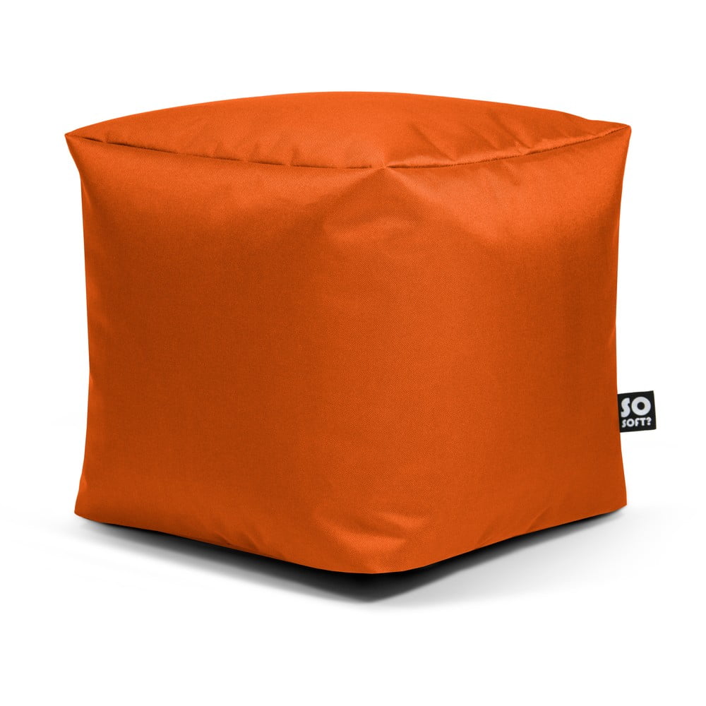 Narancssárga gyerek babzsákfotel Cube M – So Soft?