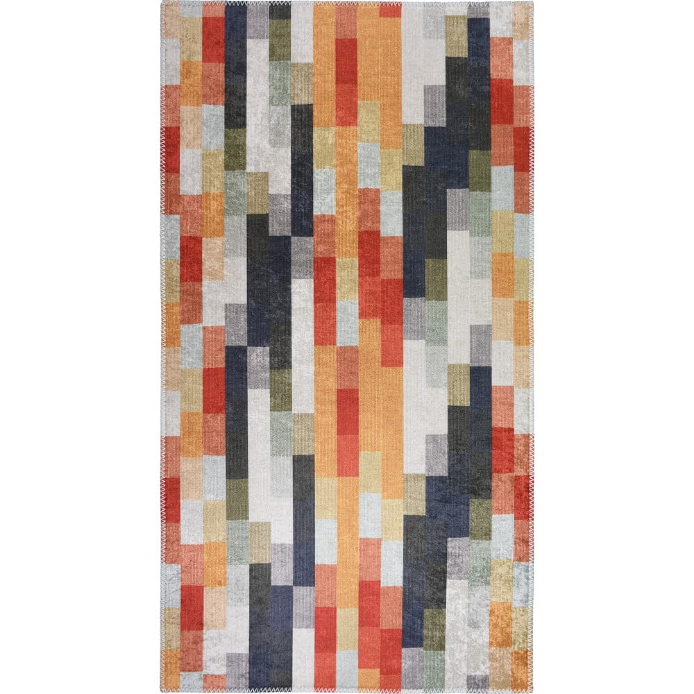 Narancssárga-szürke mosható szőnyeg 80x150 cm Blocks of Fun – Vitaus