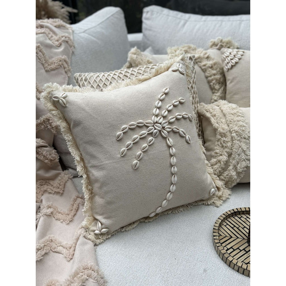 Pamut párnahuzat 43x43 cm Seashells – Mioli Decor