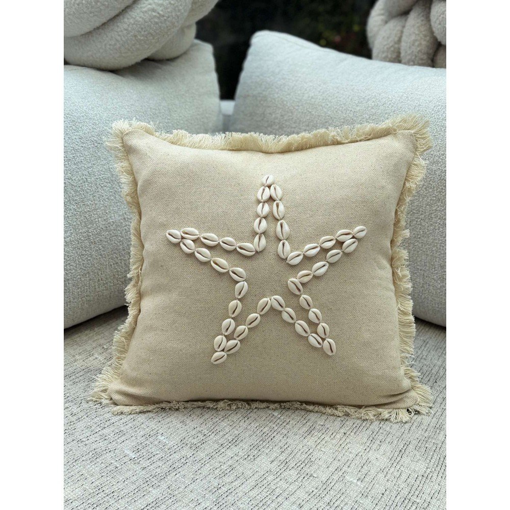 Pamut párnahuzat 43x43 cm Seashells – Mioli Decor