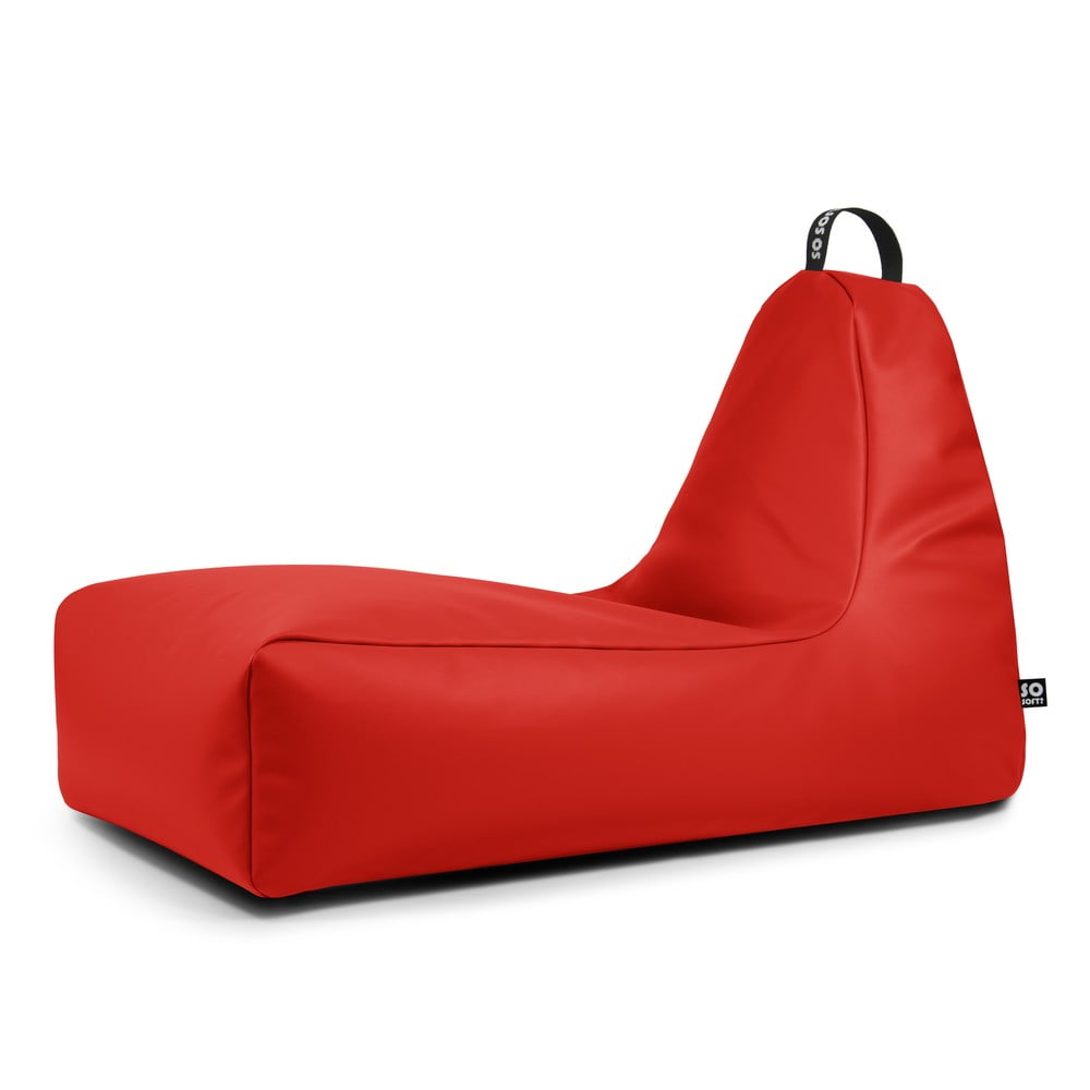 Piros bőrutánzat babzsákfotel Chill XXL – So Soft?