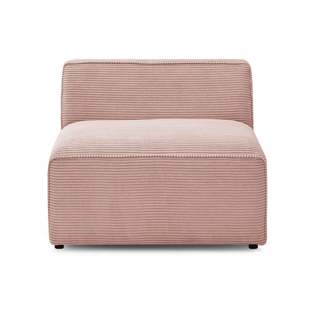 Rózsaszín kordbársony kanapé modul (középső rész) Megeve – Bobochic Paris