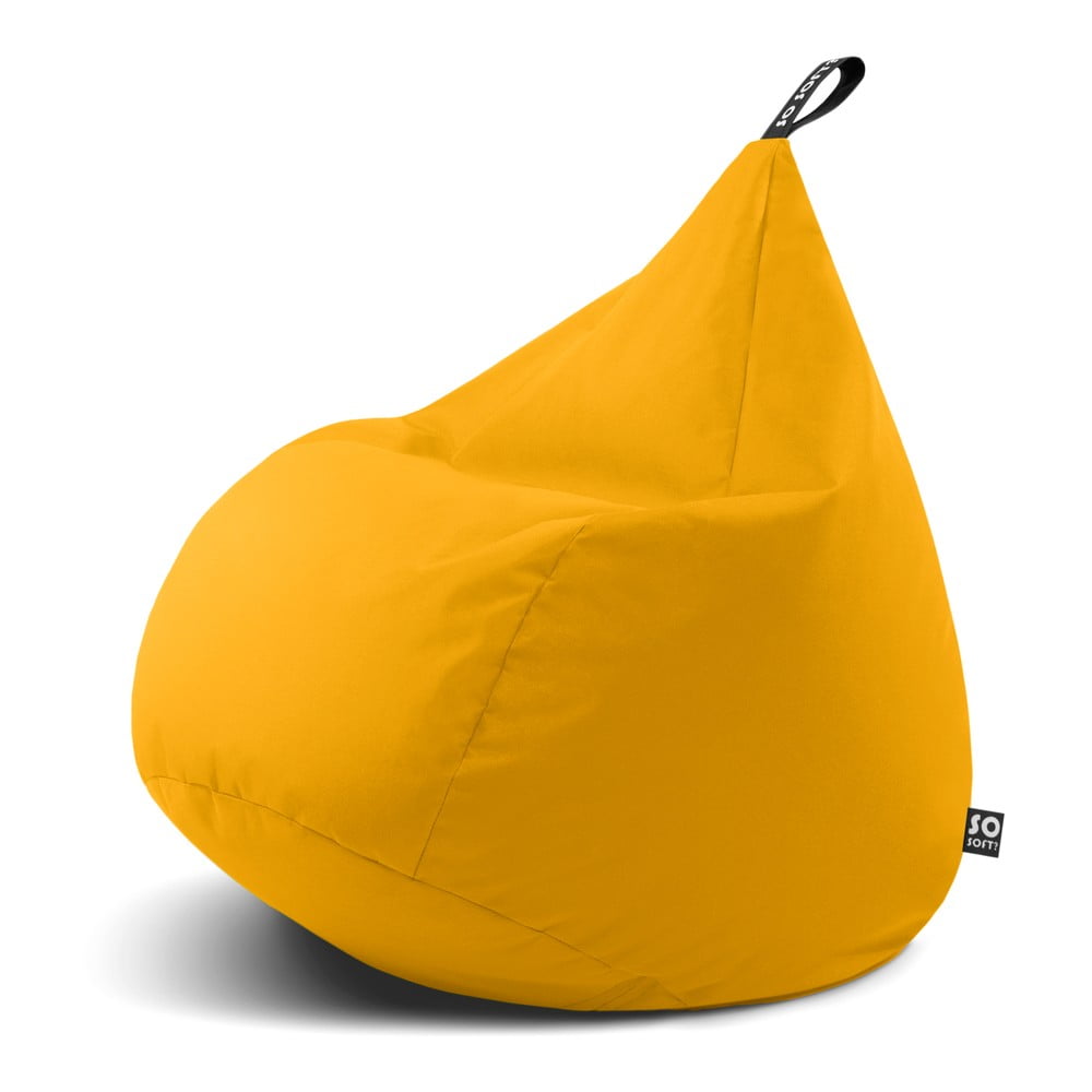 Sárga babzsákfotel Drop L – So Soft?