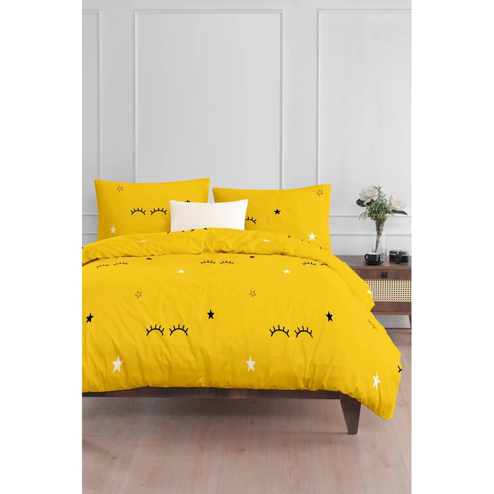 Sárga egyszemélyes gyerek ágyneműhuzat 140x200 cm Dide – Mijolnir