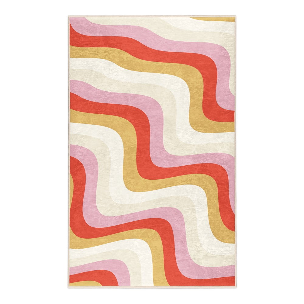 Sárga-rózsaszín mosható szőnyeg 160x230 cm Creamy Raspberry Swirl – Mila Home