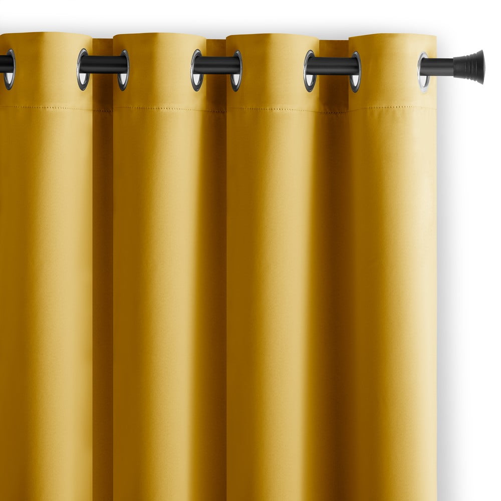 Sárga sötétítő függöny 140x270 cm Eyelets – Restilo