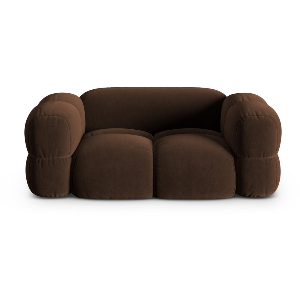 Sötétbarna bársony kanapé 180 cm Loretto – Cosmopolitan Design