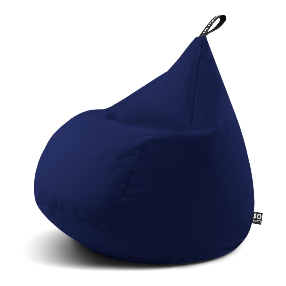 Sötétkék babzsákfotel Drop L – So Soft?
