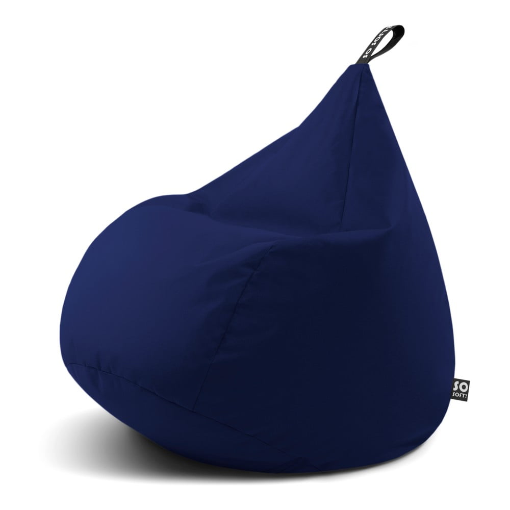 Sötétkék babzsákfotel Drop XL – So Soft?