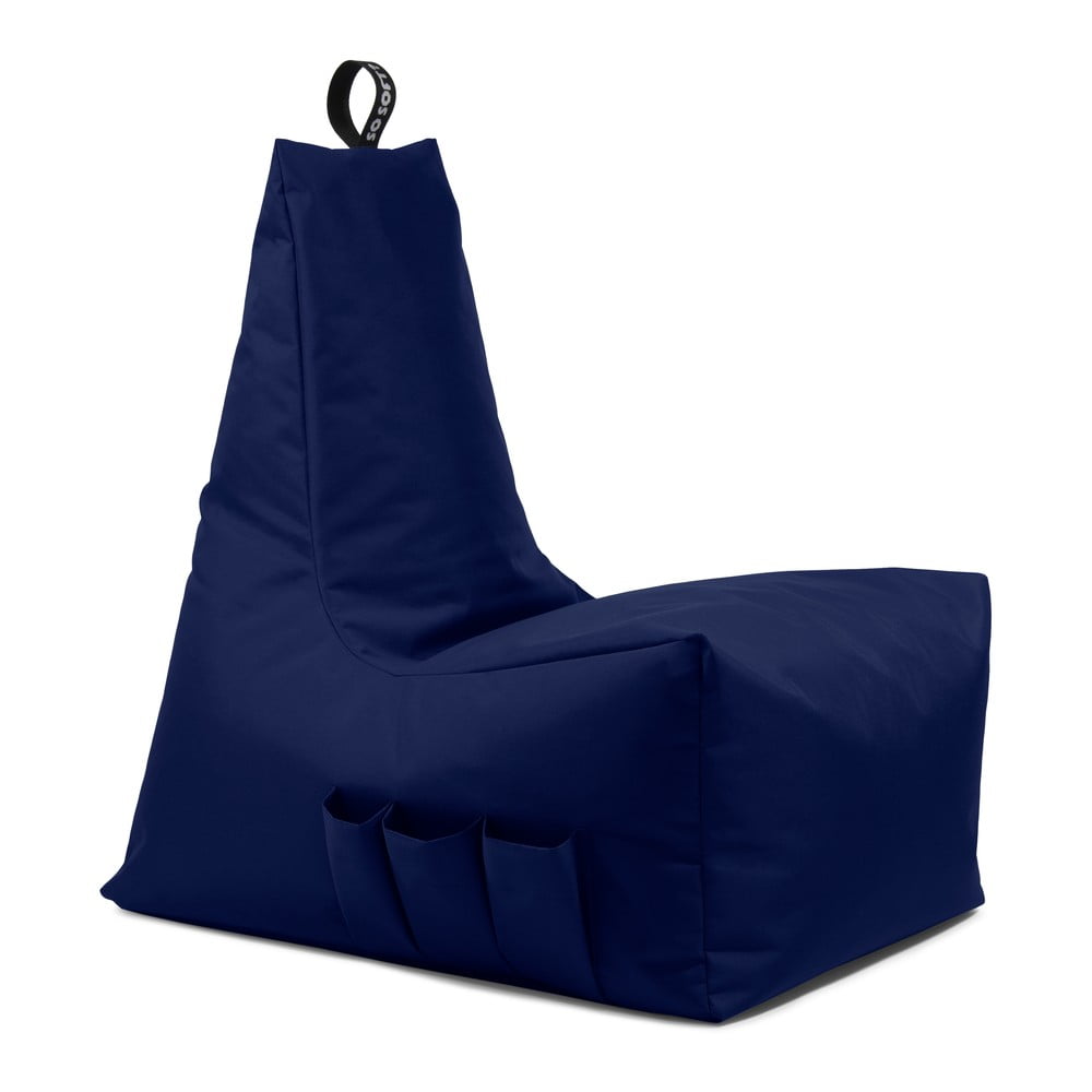 Sötétkék babzsákfotel Icy Gamer XL – So Soft?