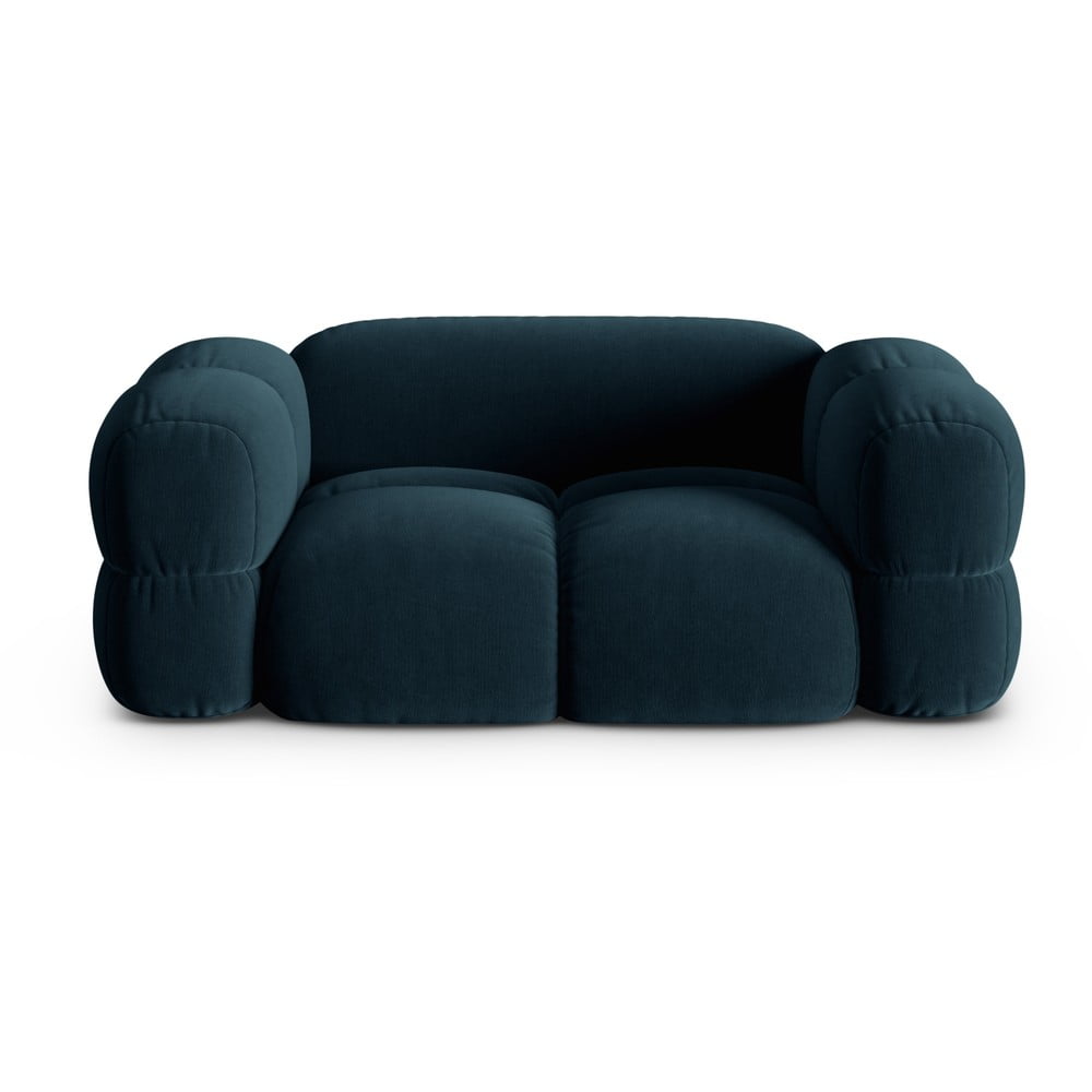 Sötétkék bársony kanapé 180 cm Loretto – Cosmopolitan Design