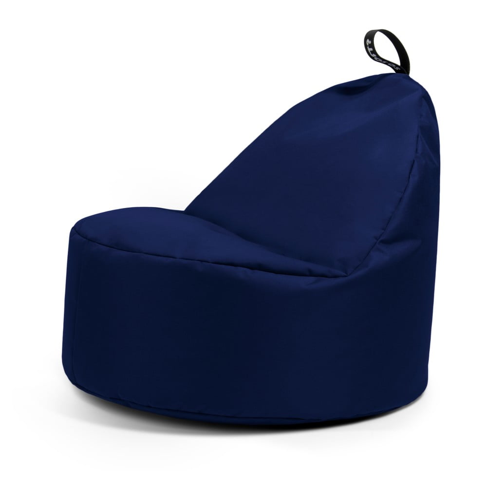 Sötétkék gyerek babzsákfotel Round M – So Soft?