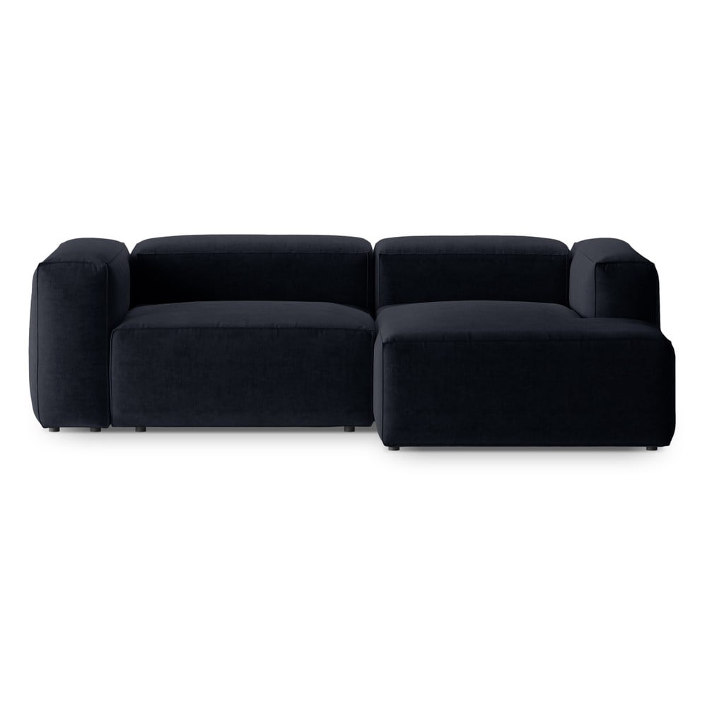 Sötétkék sarokkanapé (jobb oldali-heverő résszel) Bergano – Cosmopolitan Design