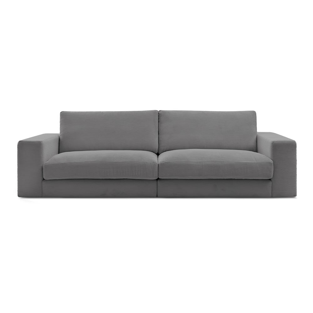 Sötétszürke kordbársony kanapé 274 cm Leonard – Bobochic Paris