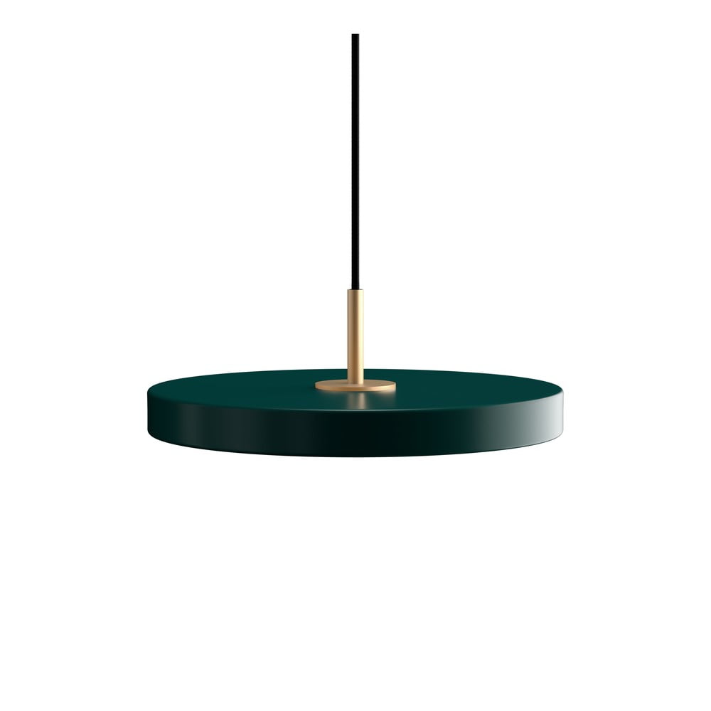 Sötétzöld fém LED dimmelhető függőlámpa fém búrával ø 31 cm Asteria Plus – UMAGE