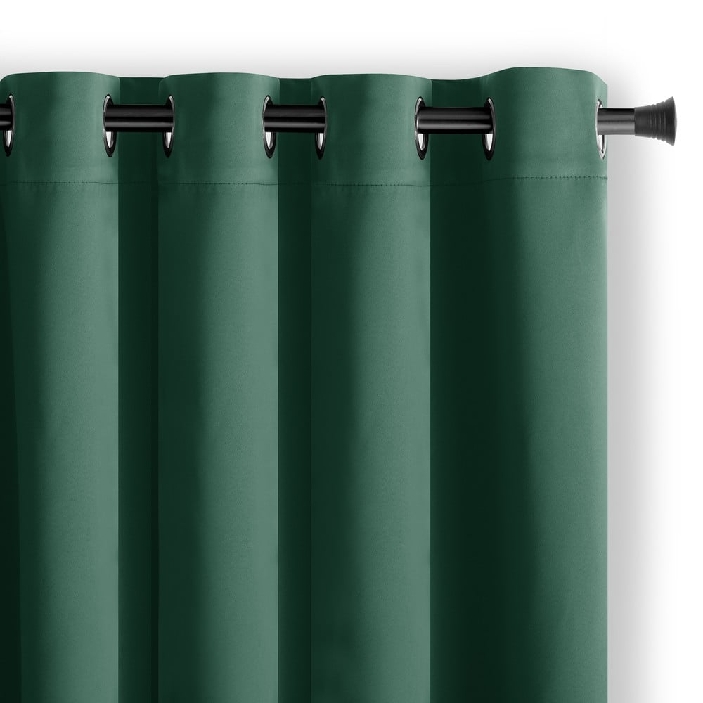 Sötétzöld sötétítő függöny 140x175 cm Eyelets – Restilo