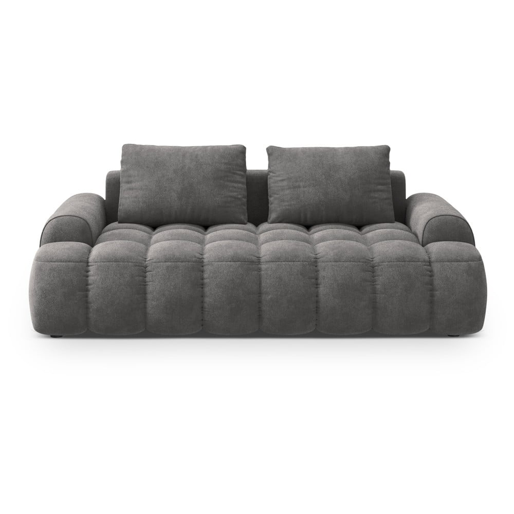 Szürke bársony kanapé 200 cm Linz – Cosmopolitan Design
