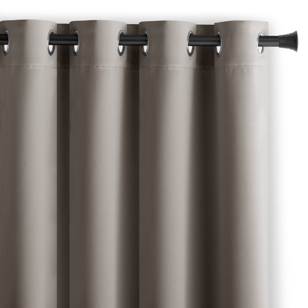 Szürkésbézs sötétítő függöny 140x245 cm Eyelets – Restilo