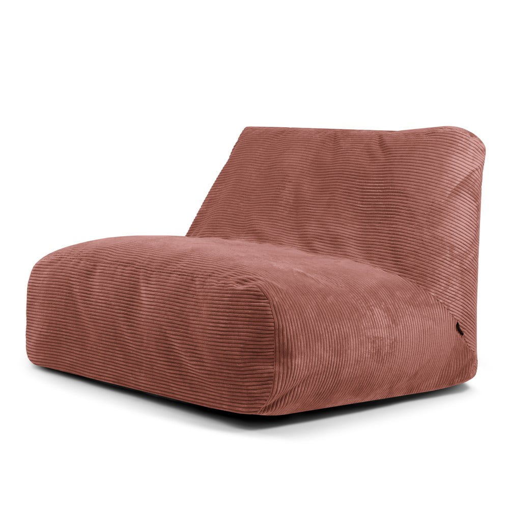 Téglavörös kordbársony babzsákfotel Sofa Tube – SLOWDOWN