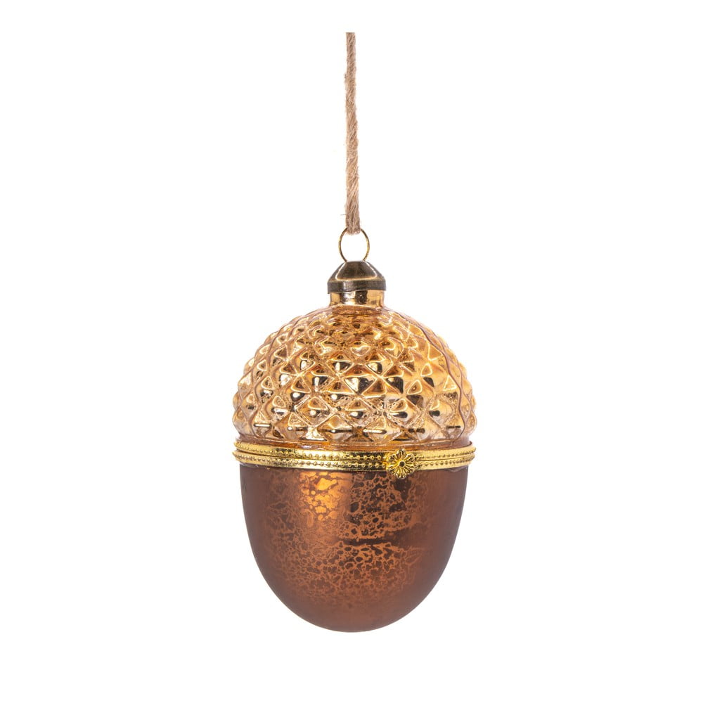 Üveg kézzel készített karácsonyfadísz ø 6 cm Acorn – Sass & Belle