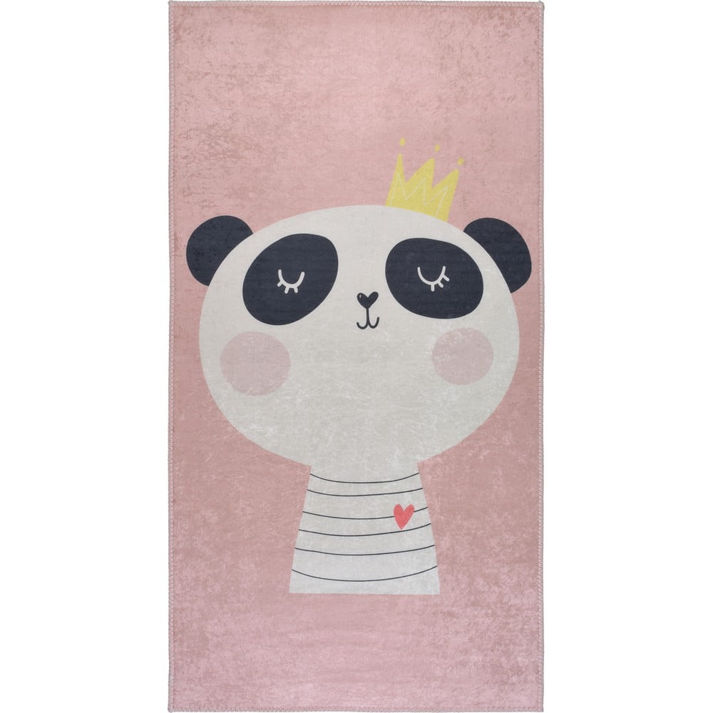 Világos rózsaszín mosható gyerek szőnyeg 80x120 cm Royalty Mascot – Vitaus
