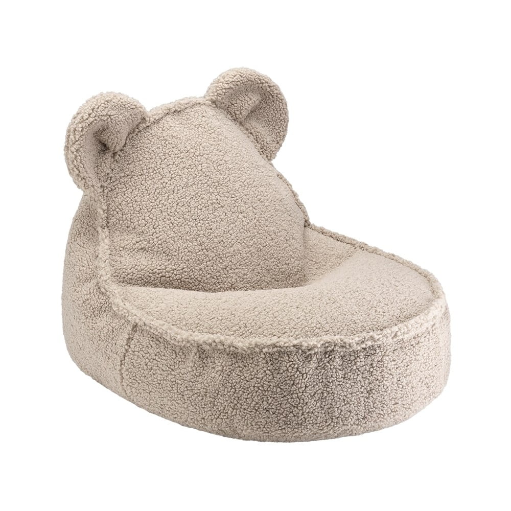 Világosbarna buklé gyerek babzsákfotel Bear – Wigiwama