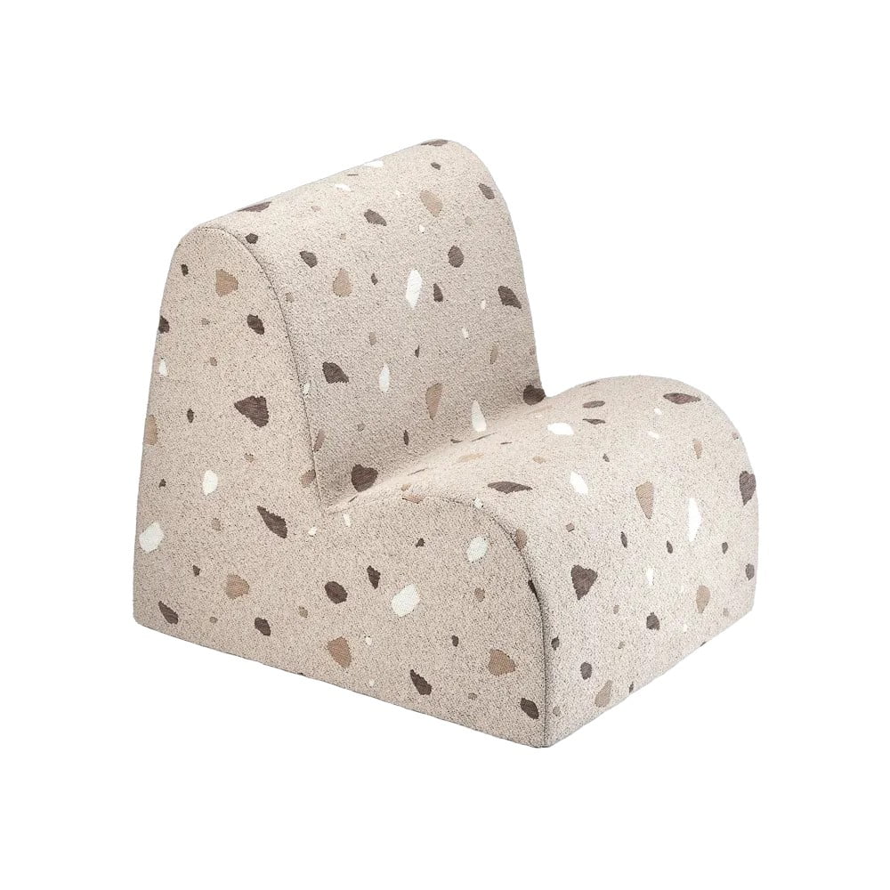 Világosbarna buklé-zsenília gyerek fotel Terrazzo Cloud – Wigiwama