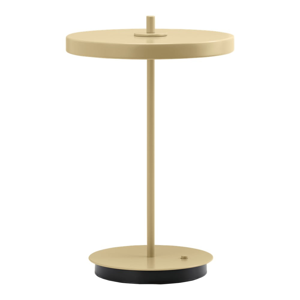 Világossárga fém LED asztali lámpa fém búrával (magasság 31 cm) Asteria Move – UMAGE