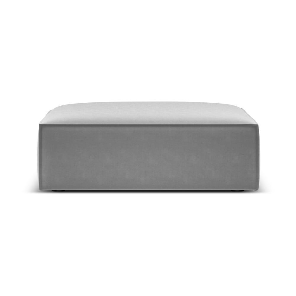 Világosszürke bársony lábtartó Vanda – Mazzini Sofas