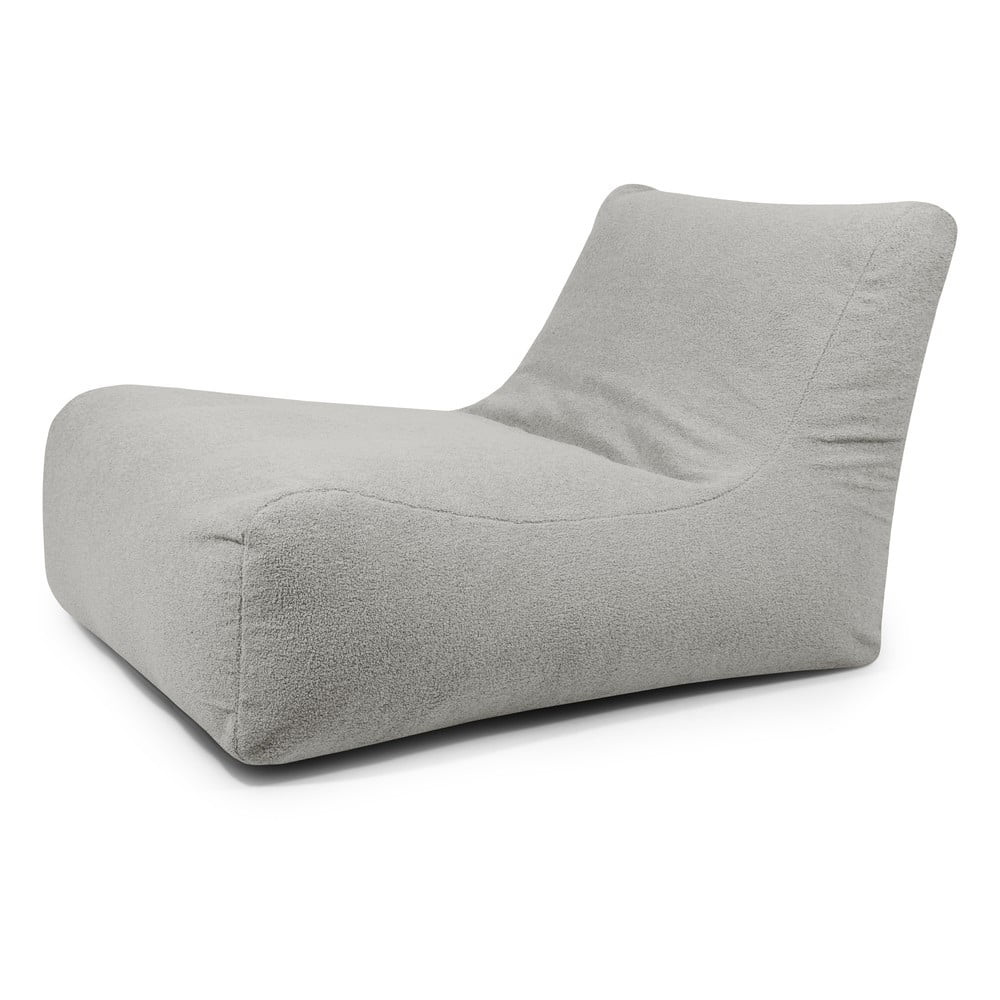 Világosszürke buklé babzsákfotel Lounge 100 – SLOWDOWN
