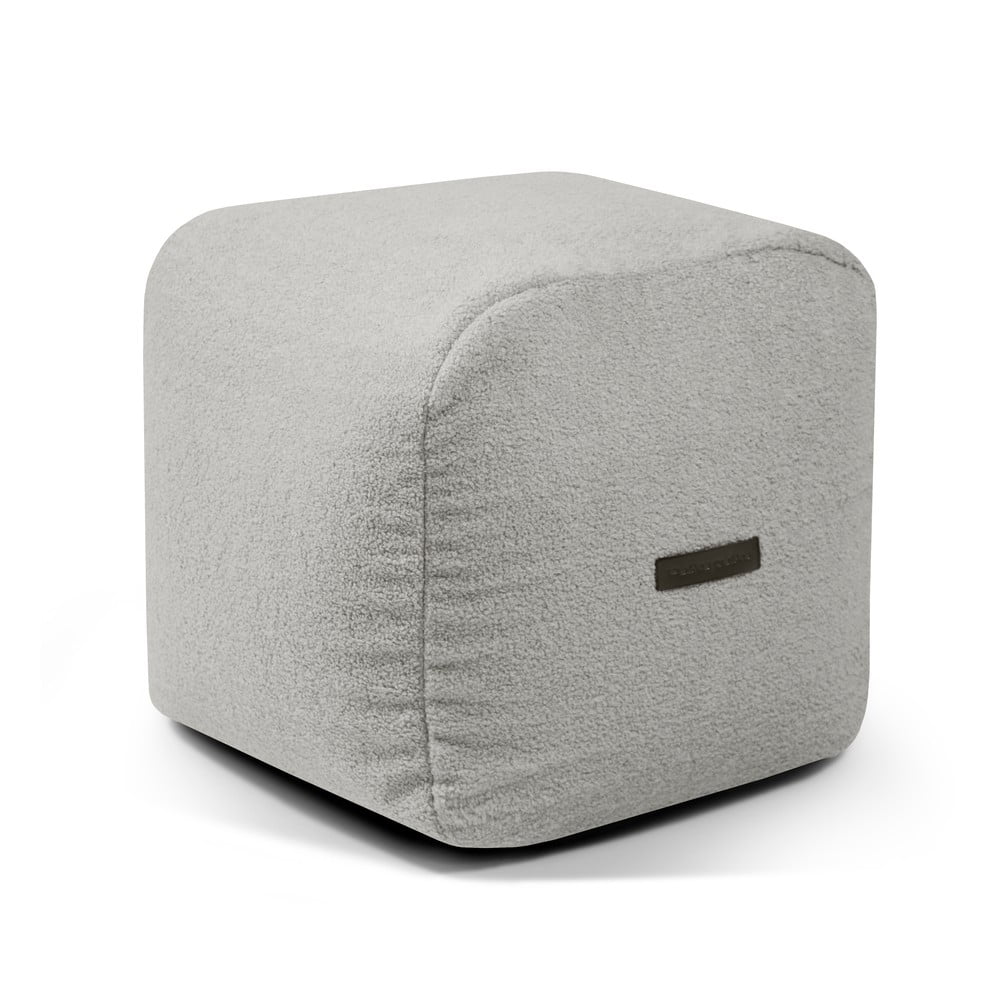 Világosszürke buklé babzsákfotel Plus 50 Lounge – SLOWDOWN