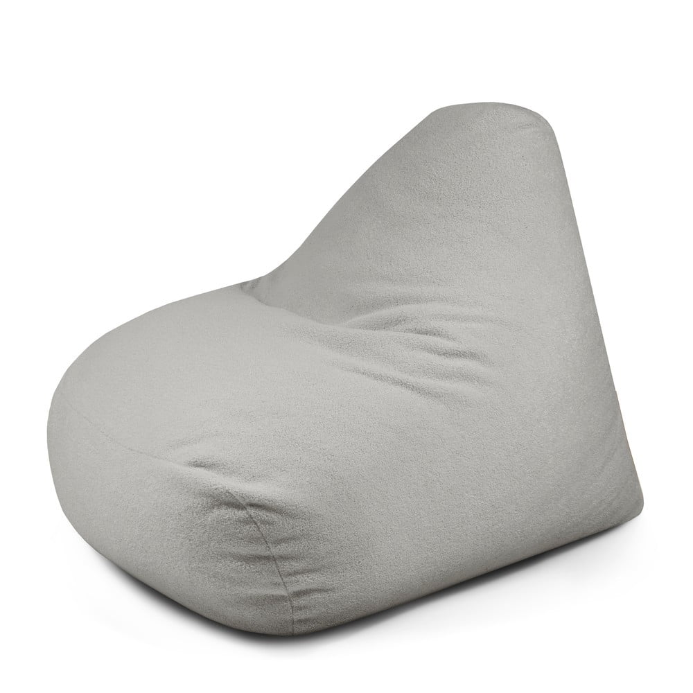 Világosszürke buklé babzsákfotel Snug 100 – SLOWDOWN