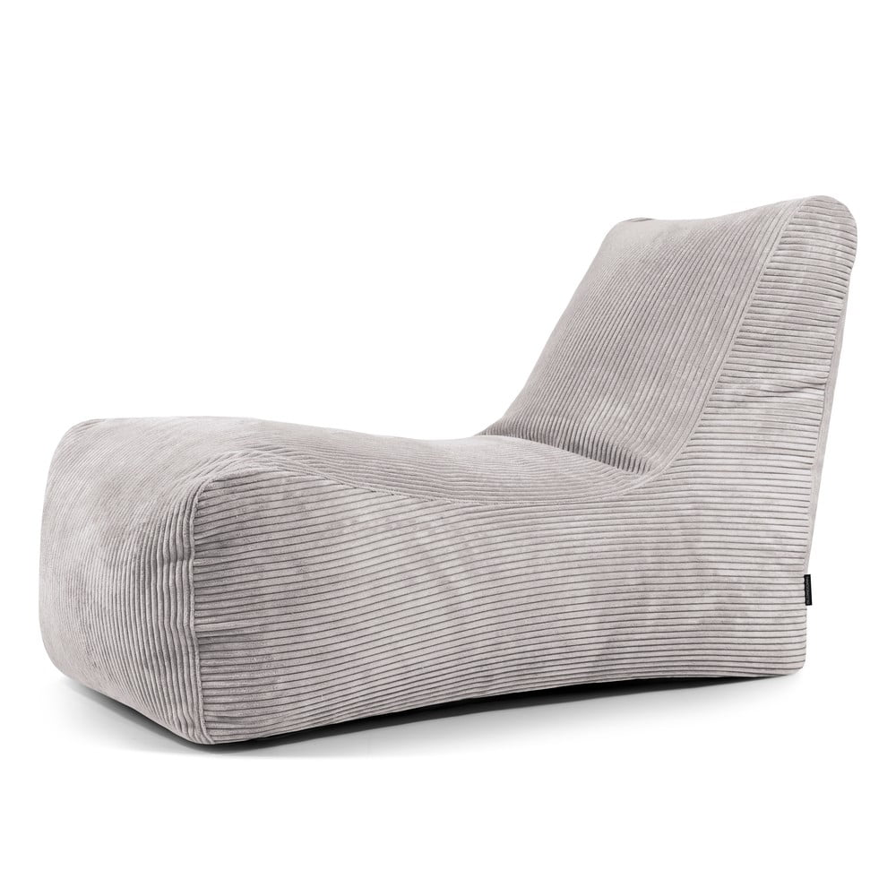 Világosszürke kordbársony babzsákfotel Lounge – SLOWDOWN