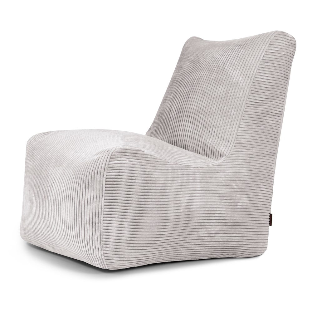 Világosszürke kordbársony babzsákfotel Seat Lounge – SLOWDOWN