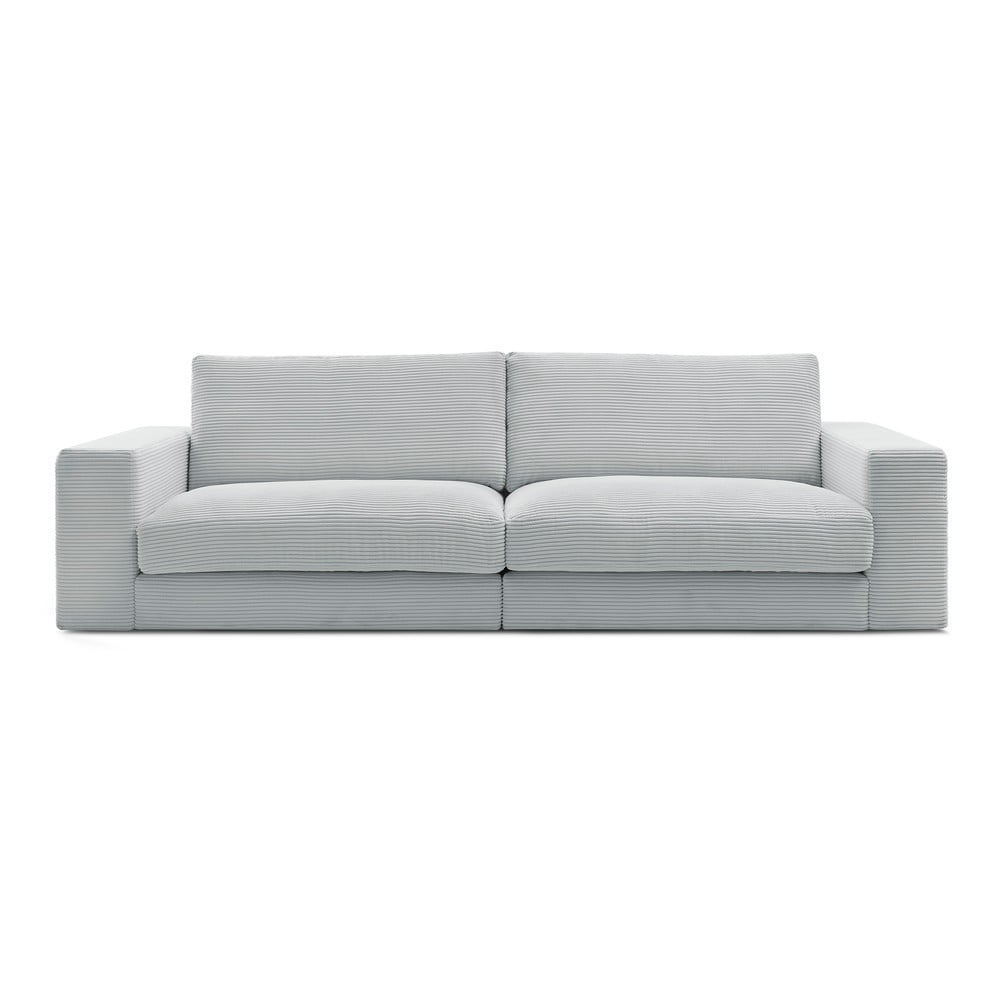 Világosszürke kordbársony kanapé 274 cm Leonard – Bobochic Paris