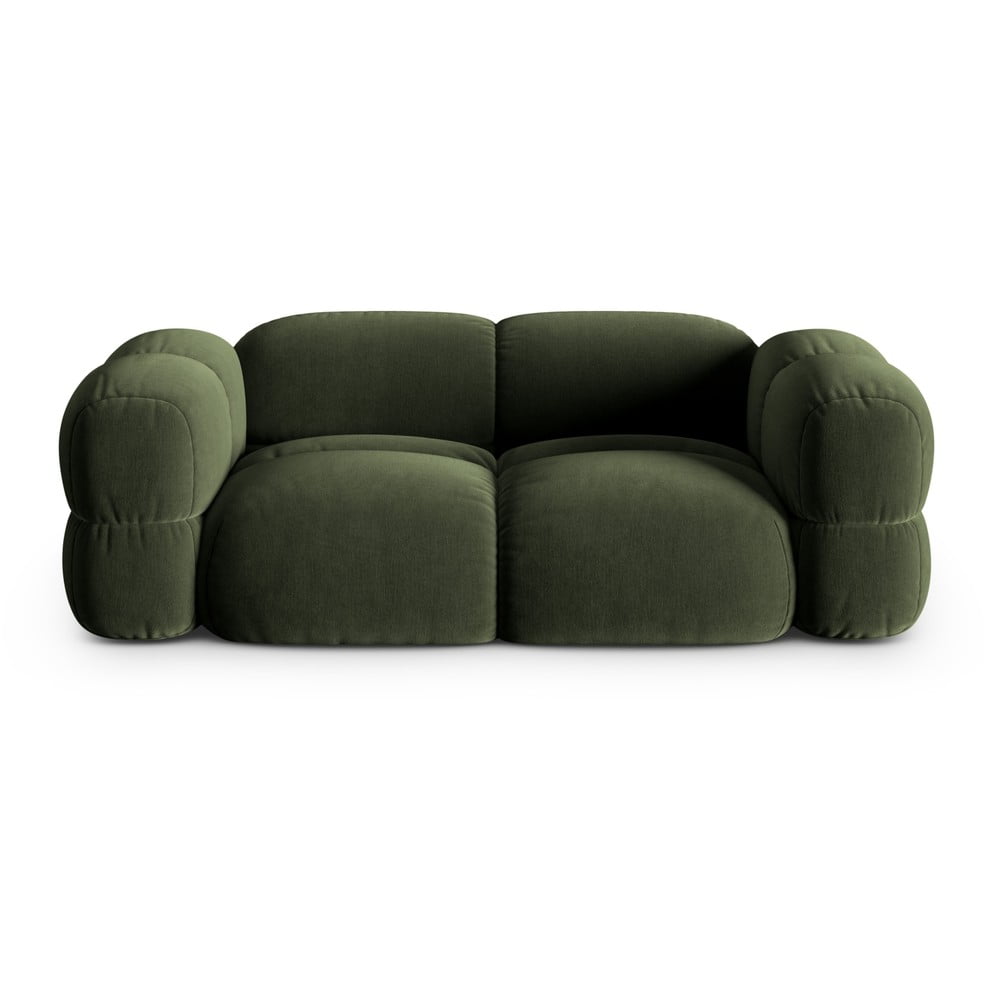 Zöld bársony kanapé 210 cm Loretto – Cosmopolitan Design