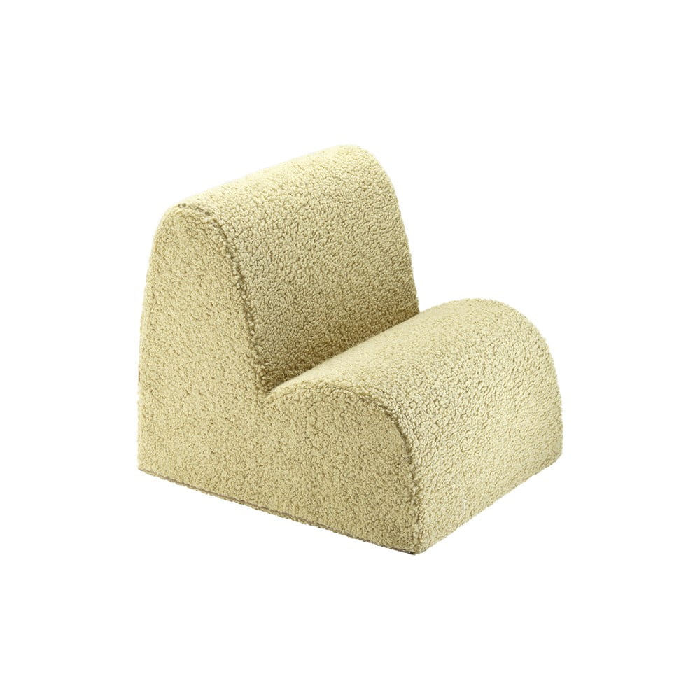 Zöld buklé gyerek fotel Cloud – Wigiwama