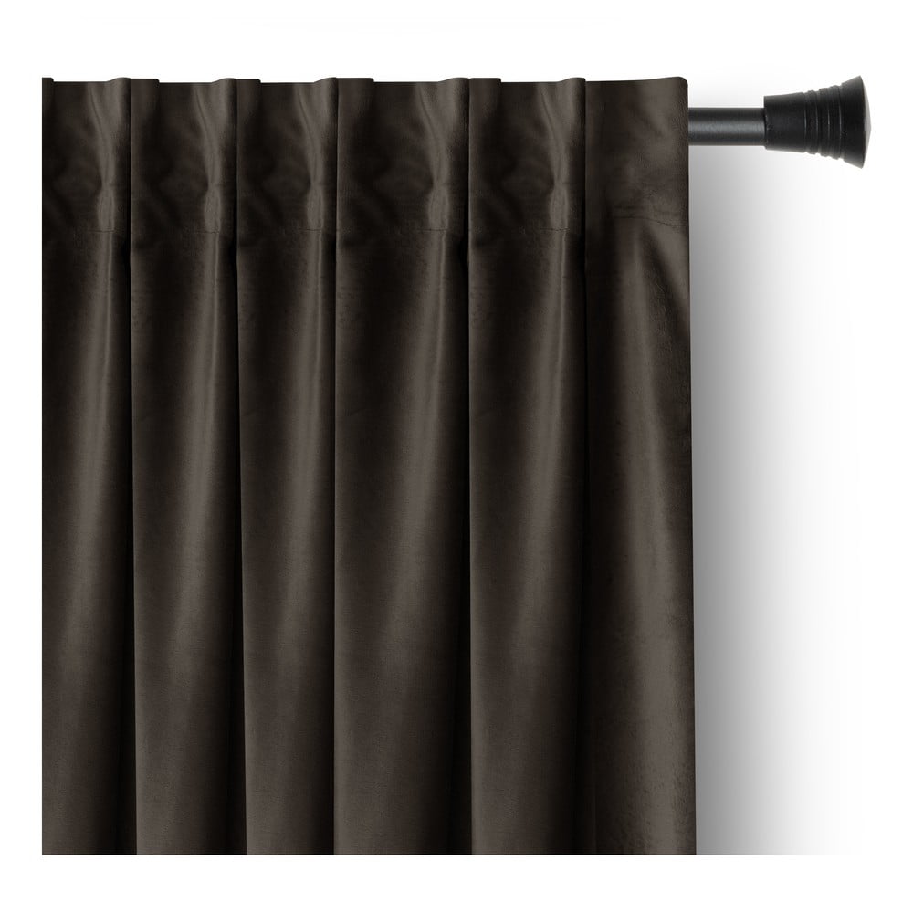 Barna bársony dimout (részleges sötétítő) függöny 140x270 cm – Restilo
