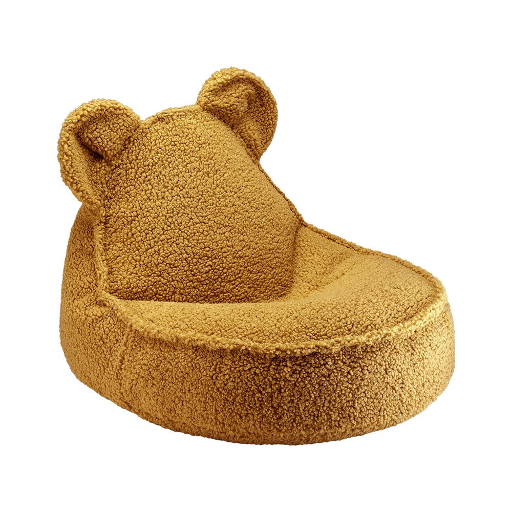 Barna buklé gyerek babzsákfotel Bear – Wigiwama